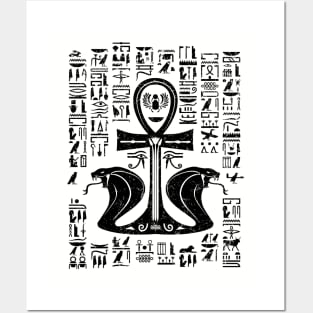 Egyptian cross ankh with Uraeus the Cobra Posters and Art